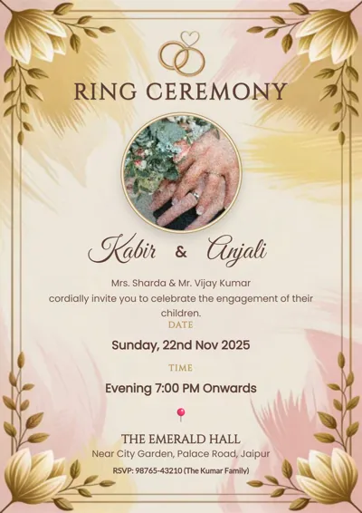 sagai invitation card maker free download - Editable Invitation Design