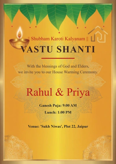 Traditional Gold - Editable Invitation Design