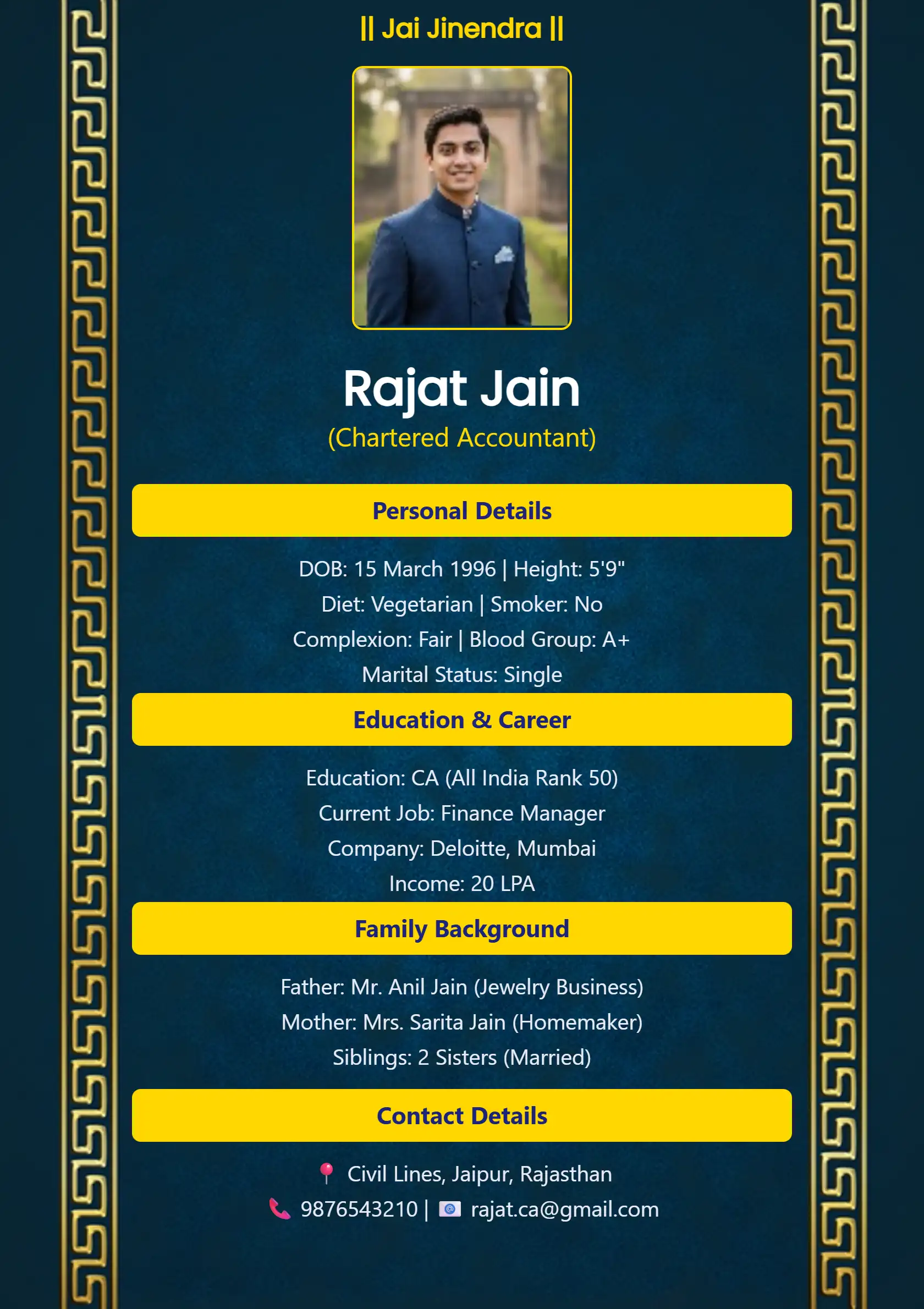 Sapphire Blue - Editable Invitation Design